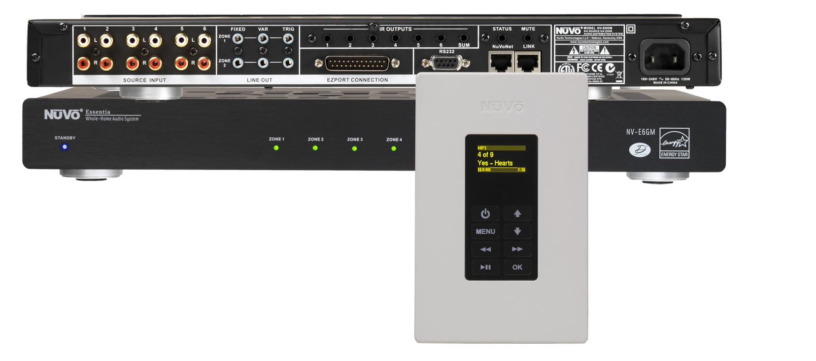 SIRKOM - NV-E6GMS-DCEX - Grand Essentia Six-Source, Six-Zone Amplifier